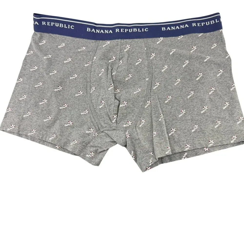 Banana Republic Candycane White Grey Mens Boxer Size Medium